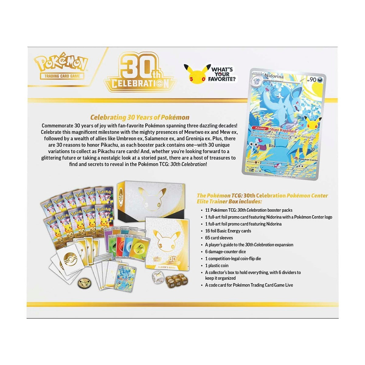 Pokémon TCG: 30th Celebration Pokémon Centre Elite Trainer Box *PRE ORDER
