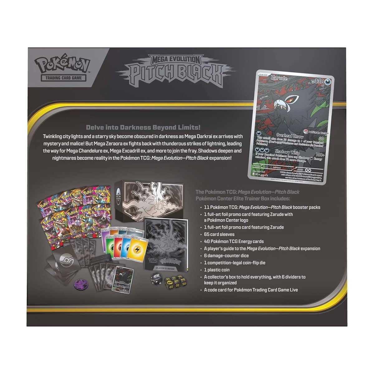Pokémon TCG: Mega Evolution-Pitch Black Pokémon Center Elite Trainer Box